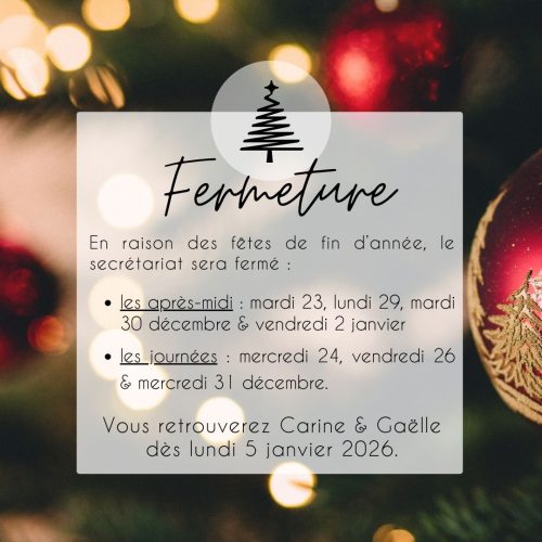 Post Instagram Fermeture Noël Moderne Simple Rouge et Vert (1)